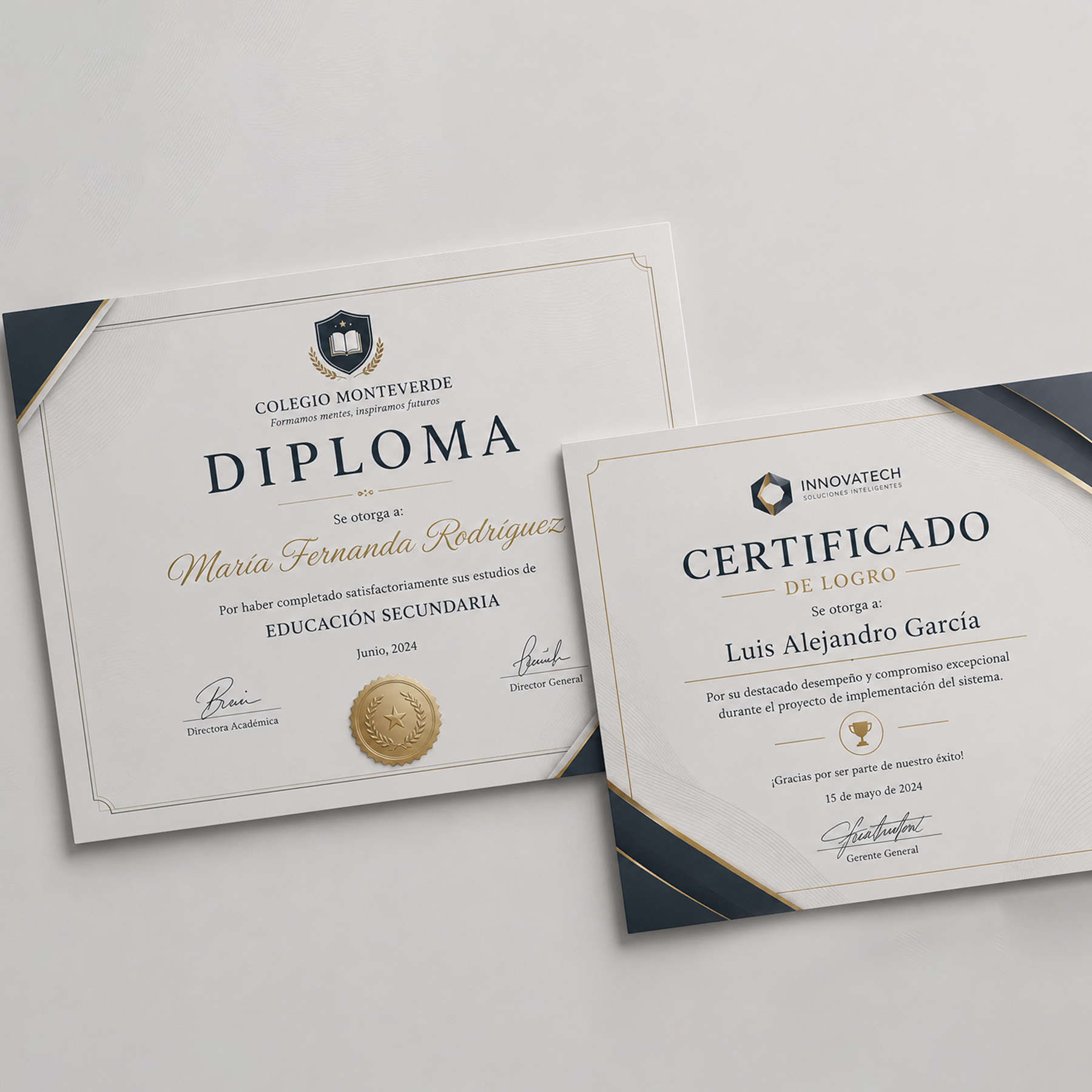 Diplomas o Certificados